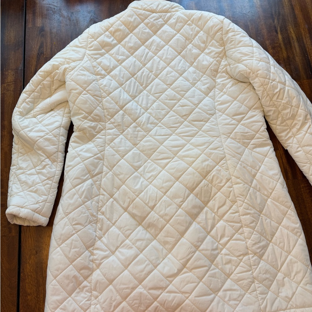 Liz Claiborne White Cream Quilted Puffer Jacket - Picture 11 of 12